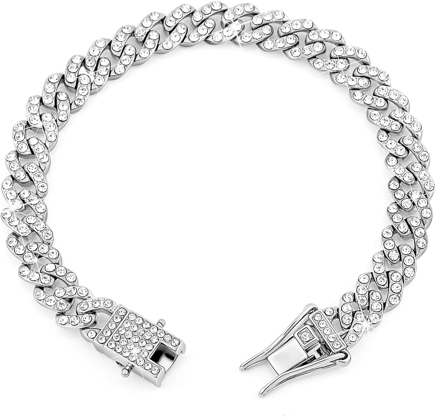 Tallew 17cm Doll Necklace Charm Accessories for 17cm Dolls, Cute Mini Chain Necklace with Buckle Diamond Collar Jewelry for Doll Outfit Clothes Decoration Gift image 4