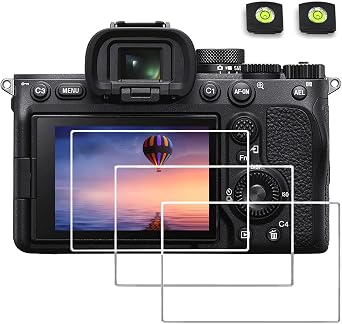 Screen Protector for Sony Alpha 7C II A7CII A6700 ZV-E1 7 IV A7 IV A7IV A7M4 A74 Camera, Anti-scratch Hard Tempered Glass Film 3+2 pack