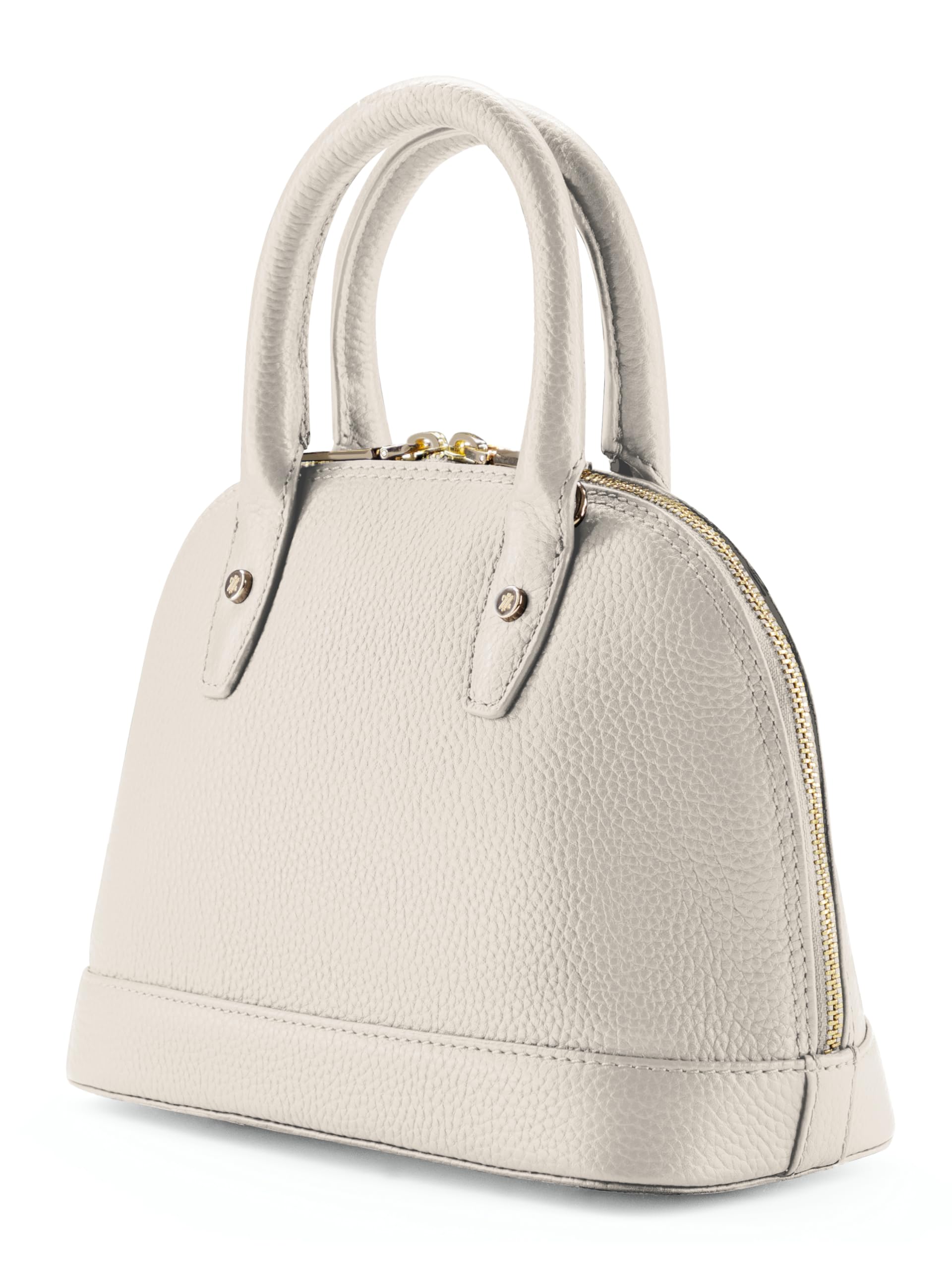 Lazarotti Bologna Leder Handtasche Damen | mit Henkel & abnehmbaren Tragegurt | mittelgroße Henkeltasche 24 cm