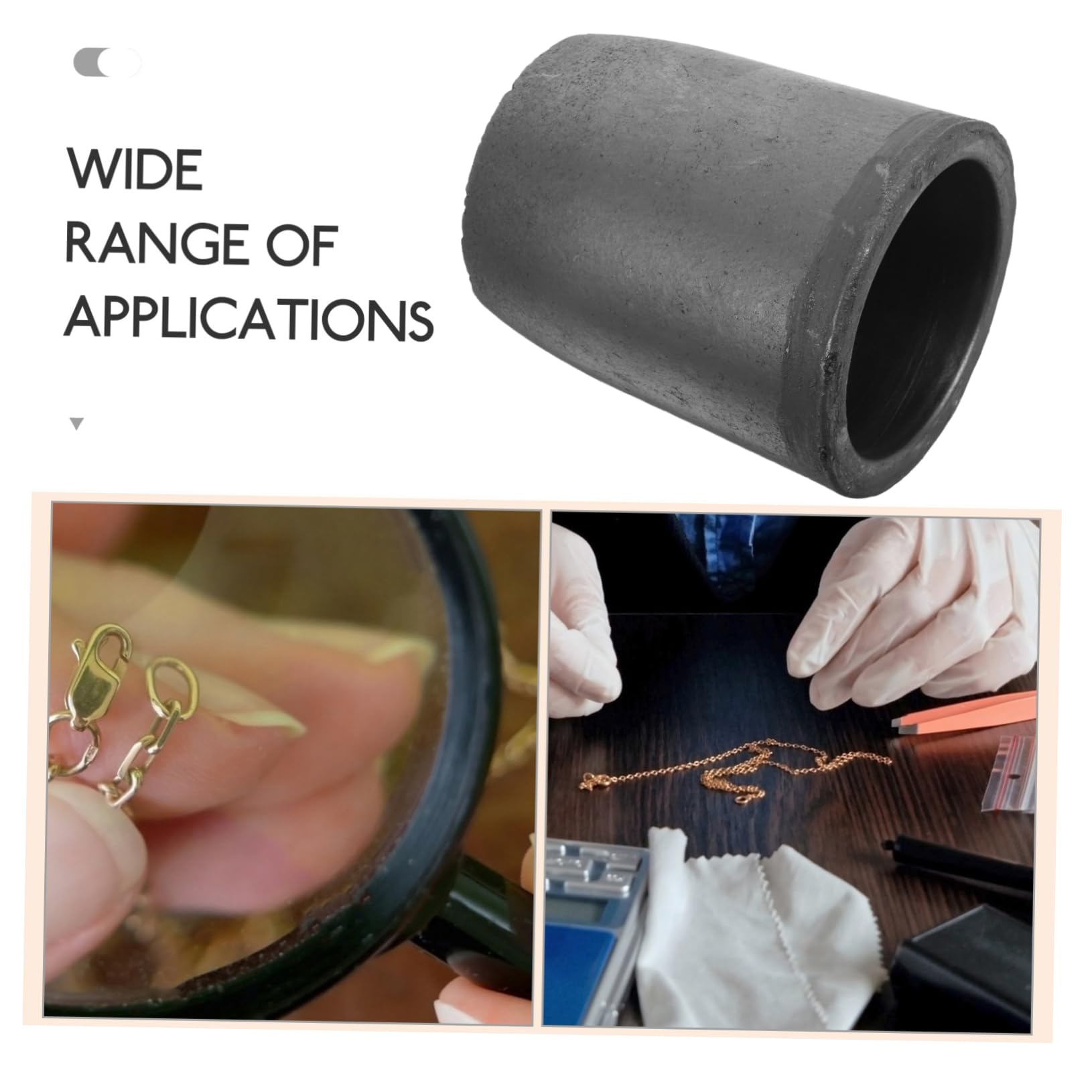 FELTECHELECTR Refining Crucible Graphite Clay Crucible Open Flame Compatibility for Metal Casting