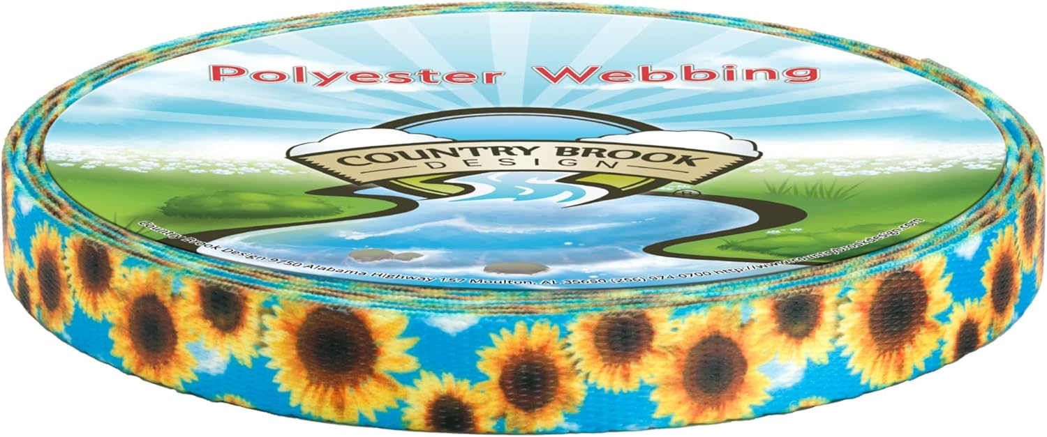 Country Brook Design - Sunflowers Polyester Webbing