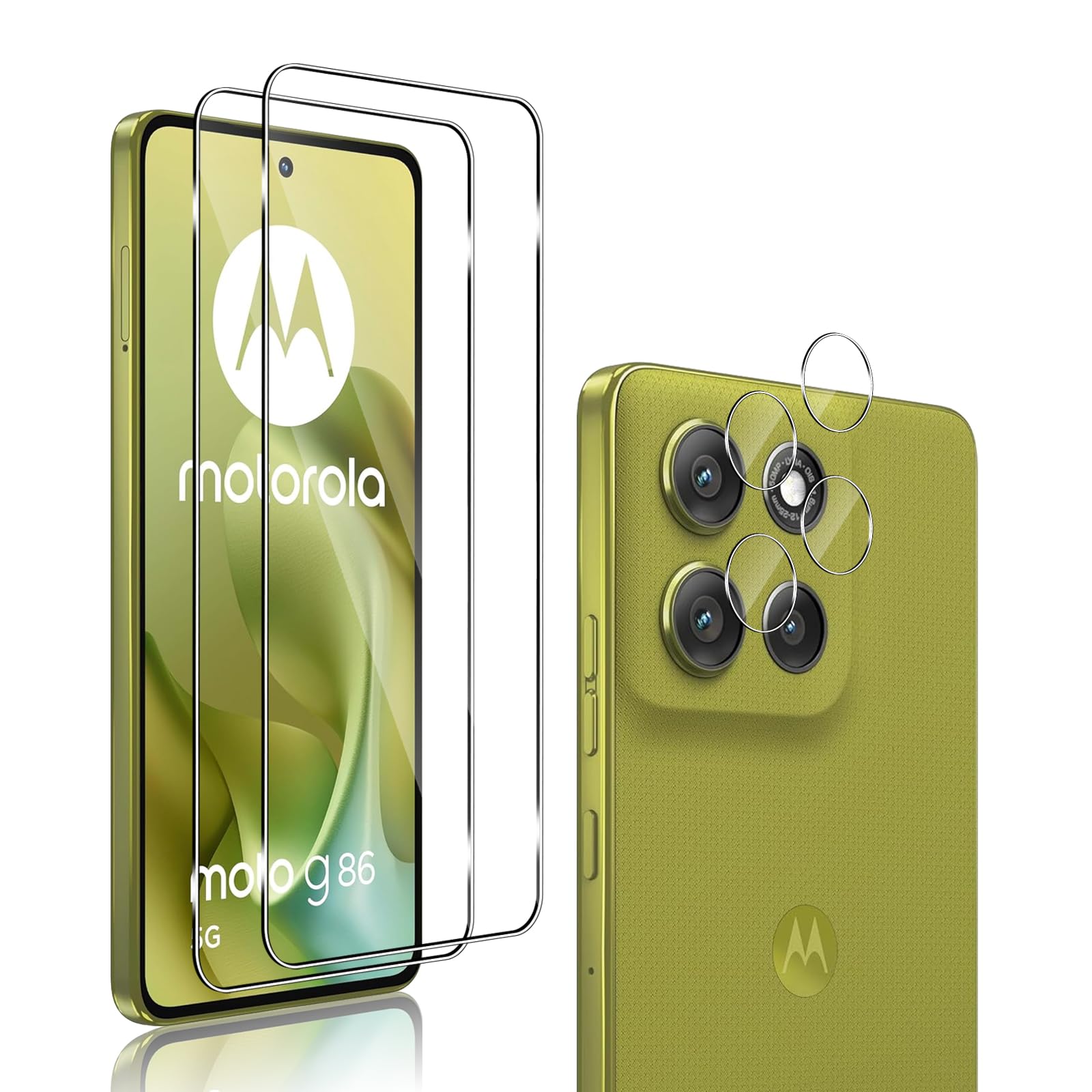 Vetro Temperato 3+2 Per Motorola Moto G86 5G – Durezza 9H, Anti-Graffio, HD, Senza Bolle, Include Protezione Fotocamera