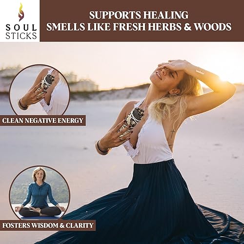 Miniatura 3 de Barra de manchas de salvia negra de 9 pulgadas para limpieza del hogar y limpieza de energía negativa  Varita de manchas de salvia negra orgánica