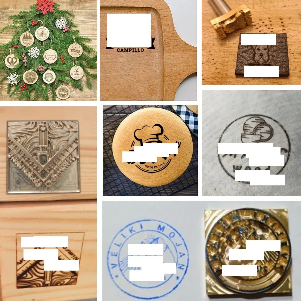 Timbro in ottone caldo, sigilli in ferro, goffratura, elettrico, torta, hamburger, marchio, stampa a per magazzini e industria(6x4cm 1)