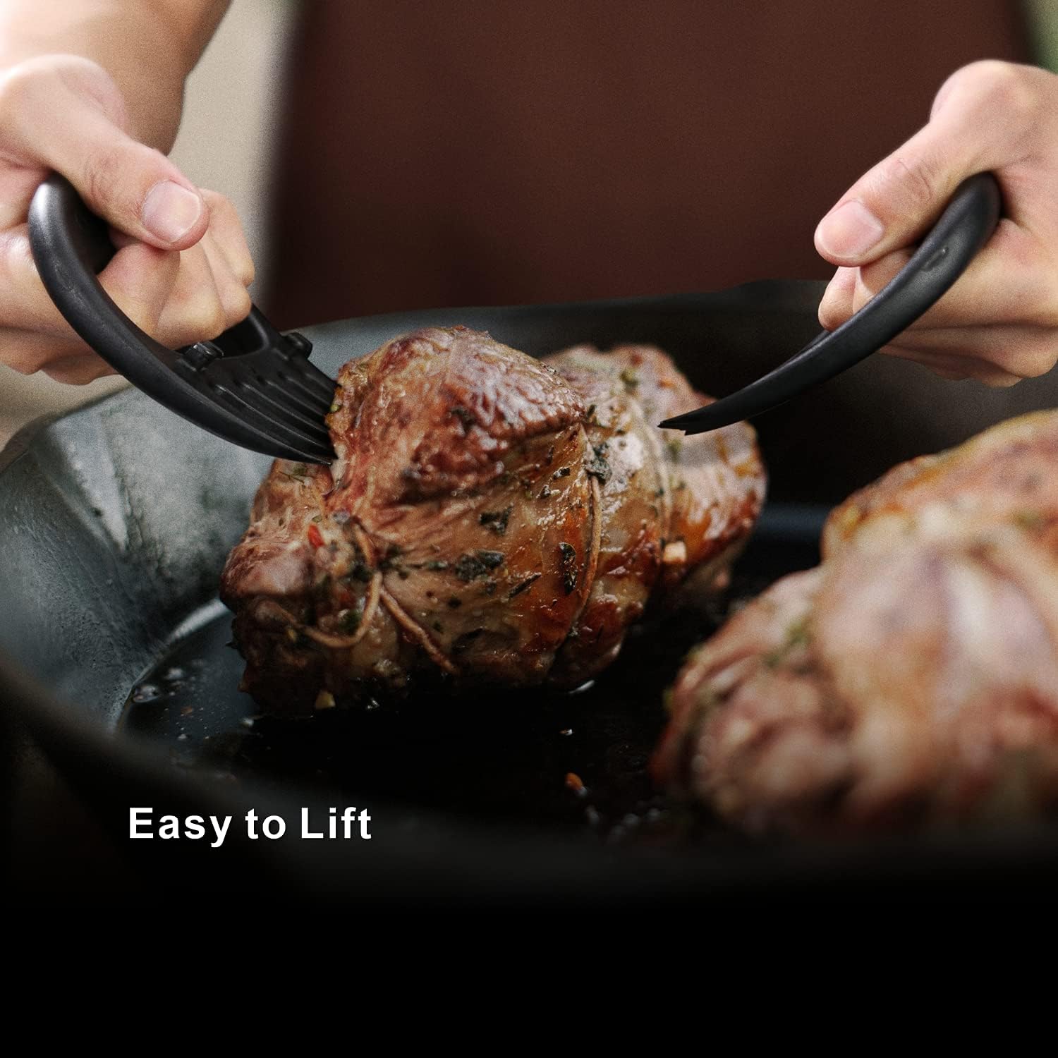 Bear Claws for Shredding Meat – Fully Solid to Create Strongest BBQ Meat Forks-Lock Mechanism for Safe Storage- Claw Handler Set for Pulling Brisket from Grill Smoker or Slow Cooker - BPA Free