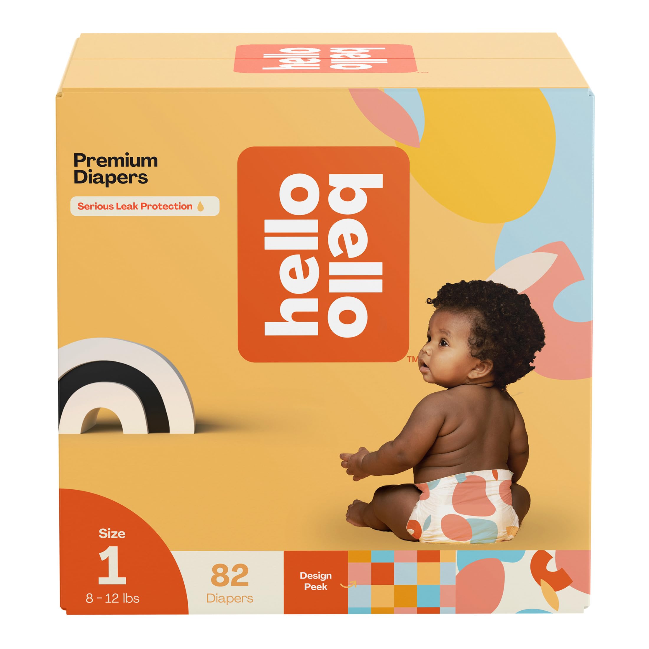 Hello Bello Premium Diapers Size 1, Honeysuckle Designs, 82ct Club Box, Hypoallergenic and Extra Absorbent