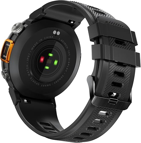 Miniatura 17 de EIGIIS Military Smart Watch for Men Tactical Rugged with Bluetooth Call Flashlight 1.45'' Big Screen Fitness Tracker Heart Rate Sleep Monitor