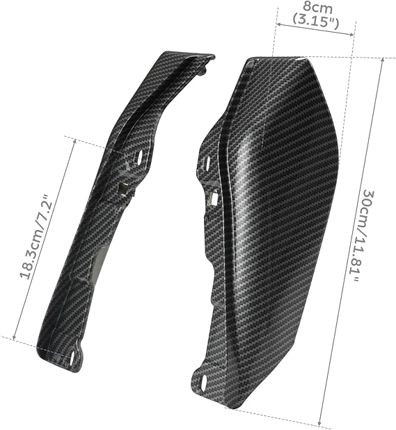 TCMT Carbon Fiber Vivid Black Mid-Frame Air Deflector Fit for Harley Touring and Trike Models 2009-2024