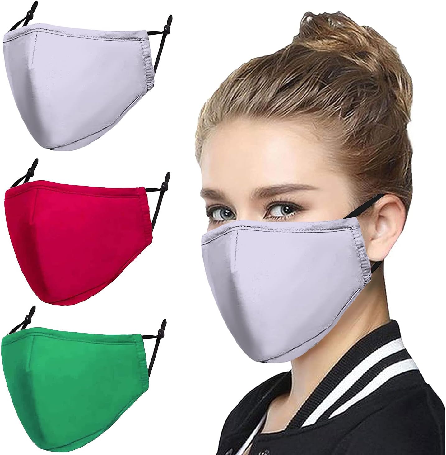 Cloth Face Masks for Men Washable 3PC Stylish Face Mask for Men Densely Woven Fabric Kids Gift