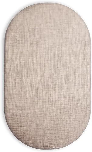Sábana de moisés de muselina para bebé niño y niña, ajuste universal para colchón rectangular, ovalado, de reloj de arena, sábanas de cesta de