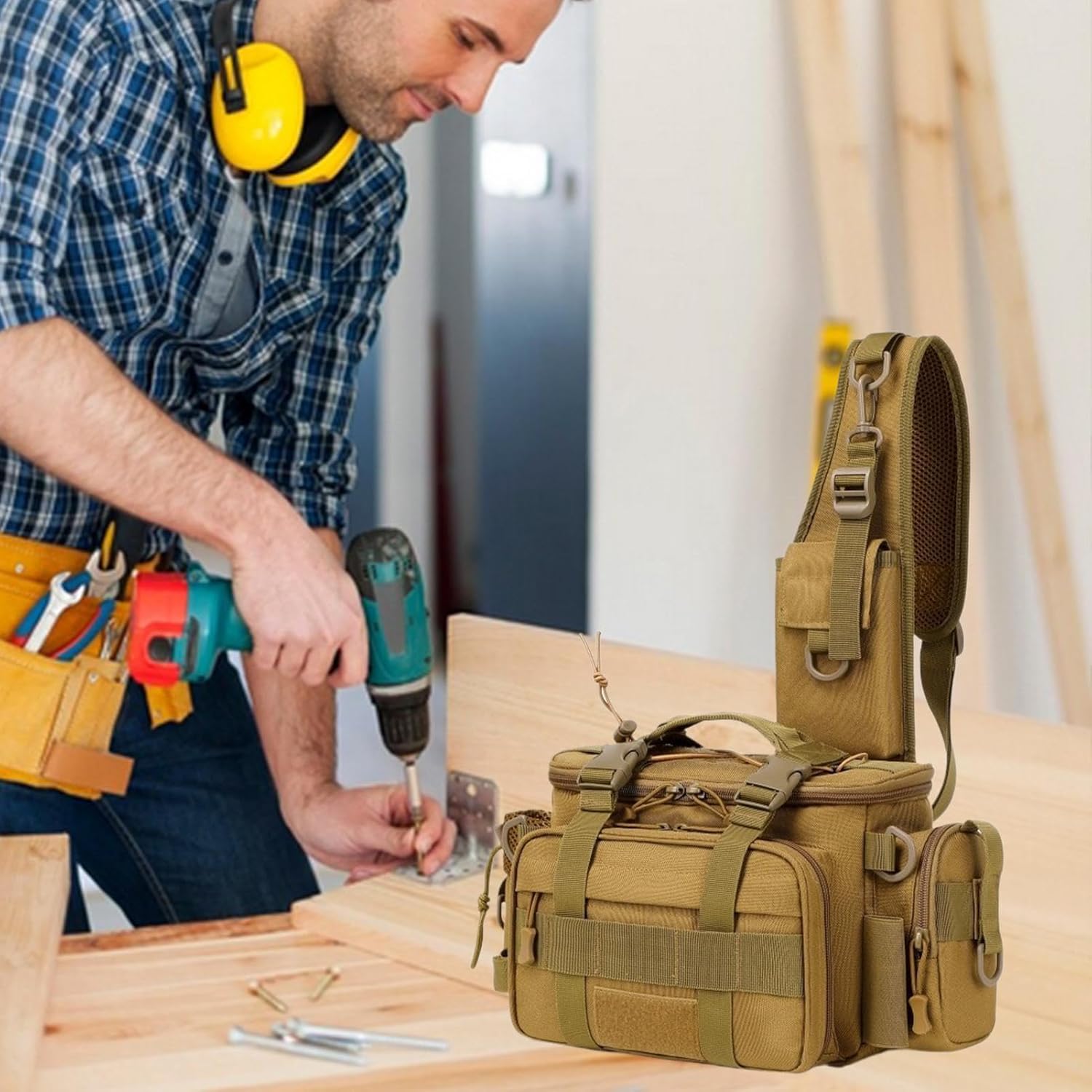 フィッシングファニーバッグ | 大きな海水釣りウエストストレージバッグ | 耐摩耗性フィッシュツールオーガナイザーポーチ キャンプ