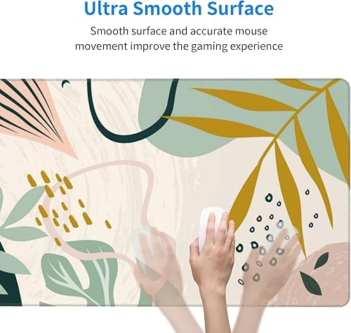 Miniatura 7 de Tapete de escritorio, hojas tropicales, plantas de verano, extendido, para oficina, trabajo y juegos, alfombrilla de mouse para teclado de