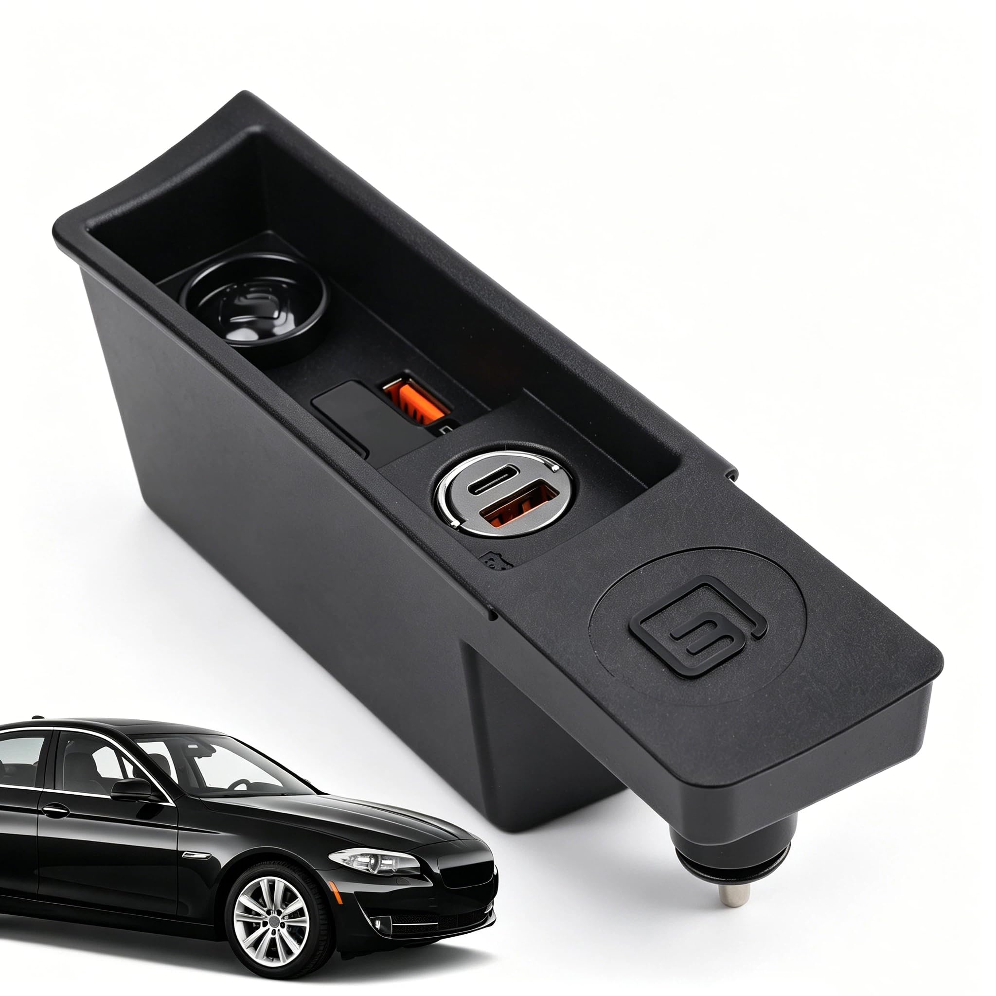 Kfz-Ladebuchse, 12 V, Dual-USB, LED-Spannungsanzeige, Schnellladeadapter, integrierte Sicherung, sichere Stromversorgung, für Passat B6 B7 CC
