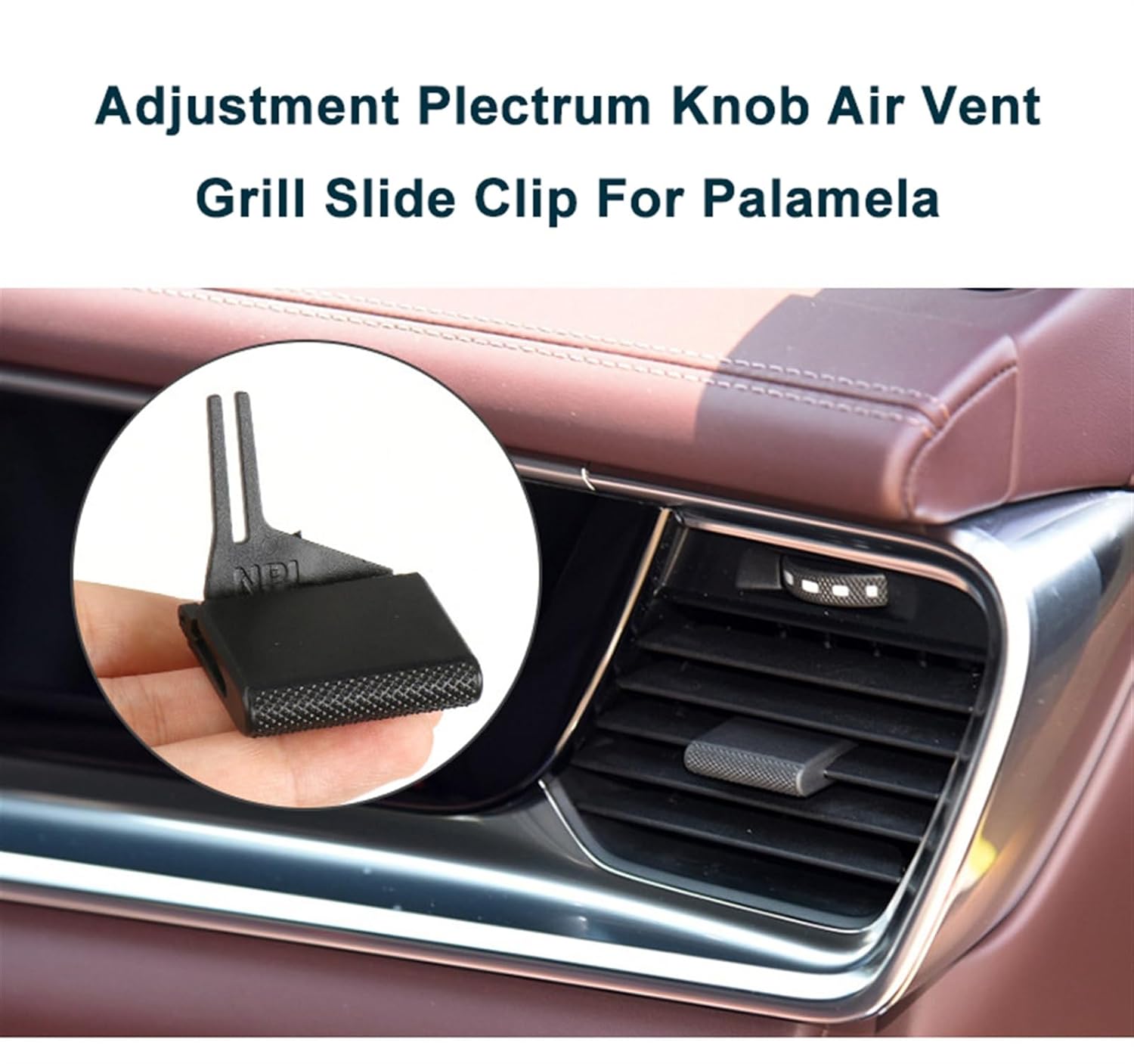 Air Conditioning Vent Toggle Piece Outlet Card Clip Wind Direction Plectrum Knob, Replacement for Porsche, Palamela 2017-2021 Car Center A/C Air Clip(Rear L)(Rear L)