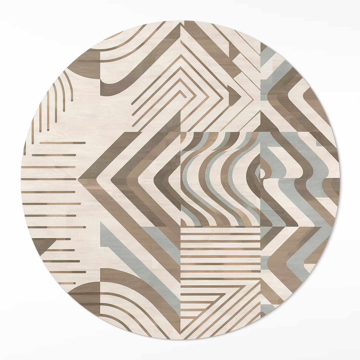 Tapis du sol vinyle ø80 cm résistant à la rayure et durable pour deco maison