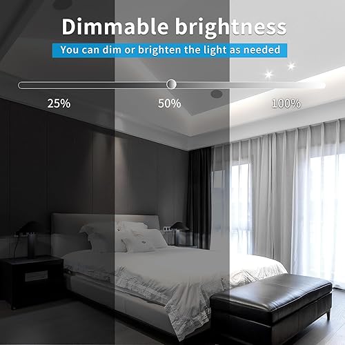 Miniatura 5 de COB Tira de luces LED 6000K 65.6ft DC 24V regulable blanco flexible luz de cinta LED para dormitorio, con control remoto y aplicación, luces de