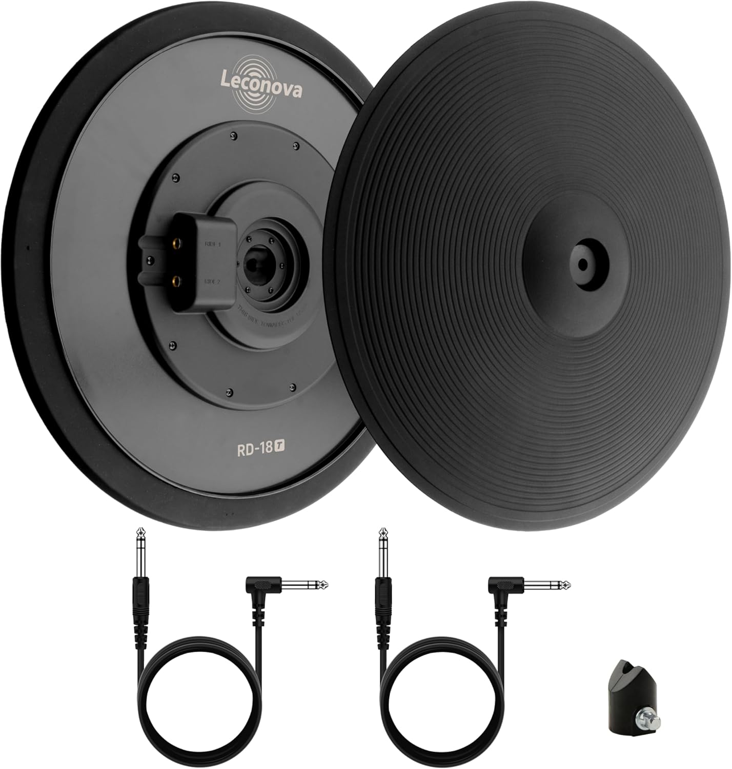 Cymbals 18-inch 3-Zone Electronic Drum Cymbal Pad | Full Rubber Surface for Realistic Swing | Compatible with Roland CY Series