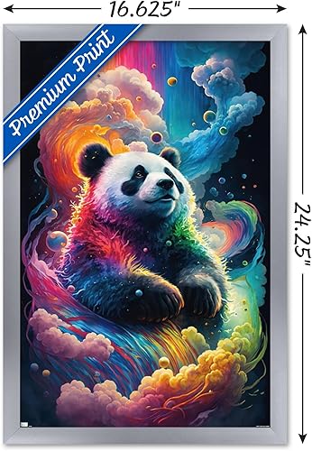 Miniatura 82 de Trends International Wumples - Póster de pared de panda neón cósmico, 22.37 x 34.00 pulgadas, versión premium sin marco