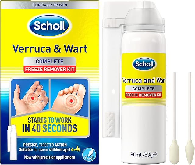 Scholl Verruca and Wart Remover Freeze Treatment, 80 ml (Pack of 1)