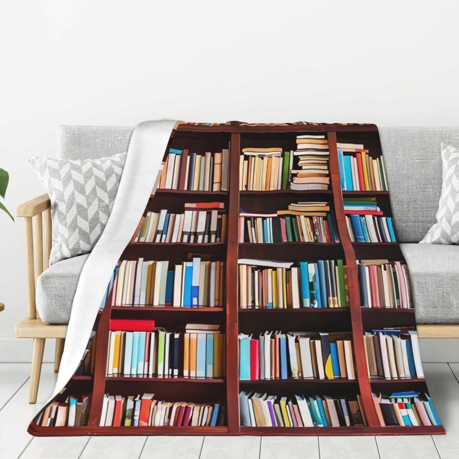 Books Throw Blanket Plush Flannel Fleece Blanket, Soft Lightweight Cozy Blankets 40"X30" for Bed Couch Sofa Travel