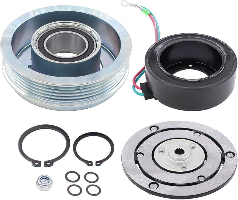Kit de embreagem do compressor de ar-condicionado ApplianPar para Honda Fit 1.5L, polia de 5 canais – 1 unidade