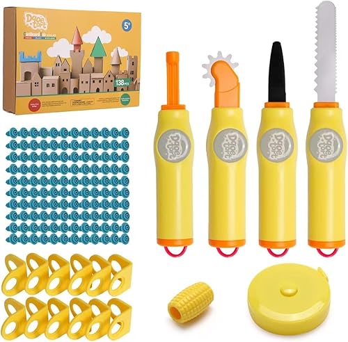 Herramientas de manualidades de cartón para niños y niñas, kit de herramientas de construcción de cartón para proyectos de creatividad de bricolaje