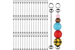 Elegant Beadable Bar Keychains in Silver