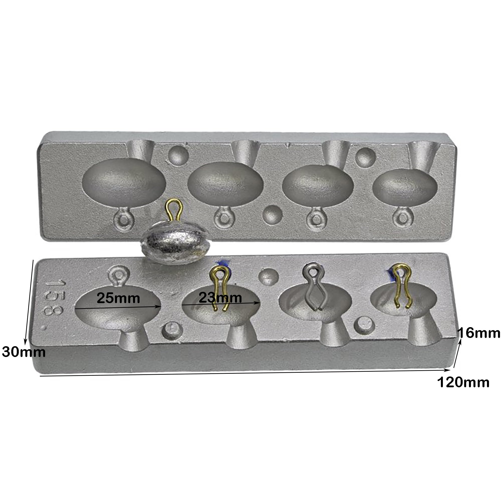 Tondo Backweight Sinker Pesca stampo 25-35-40-50g Carp Fishing