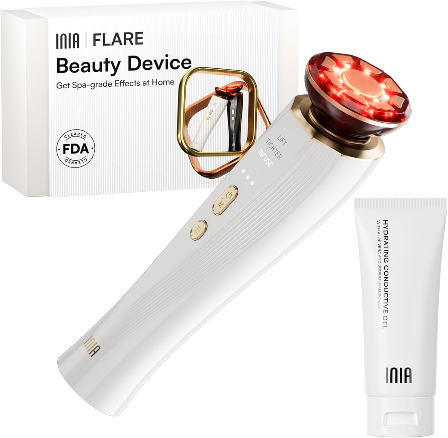 INIA 3-in-1 Skin Tightening Device True Beauty Glow...