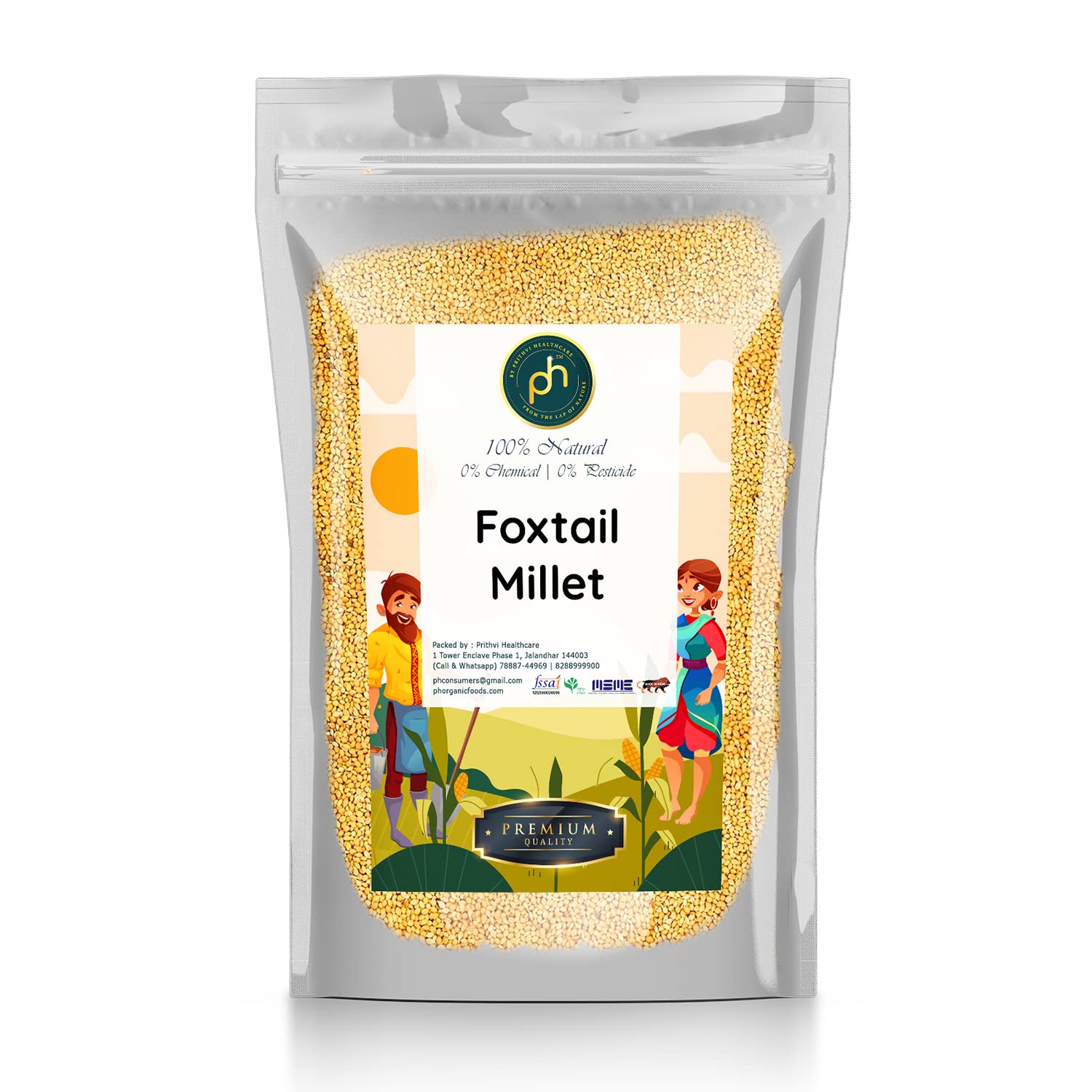 PHs Organic Foxtail Millet 5 kg USDA NPOP Certified | Gluten Free | Organic Thenai/Korralu/Kangni Millets Whole Grains Pack | Low GI High Fibre | Helpful in diabetes (B0B2MWC752) Amazon Price History, Amazon Price Tracker