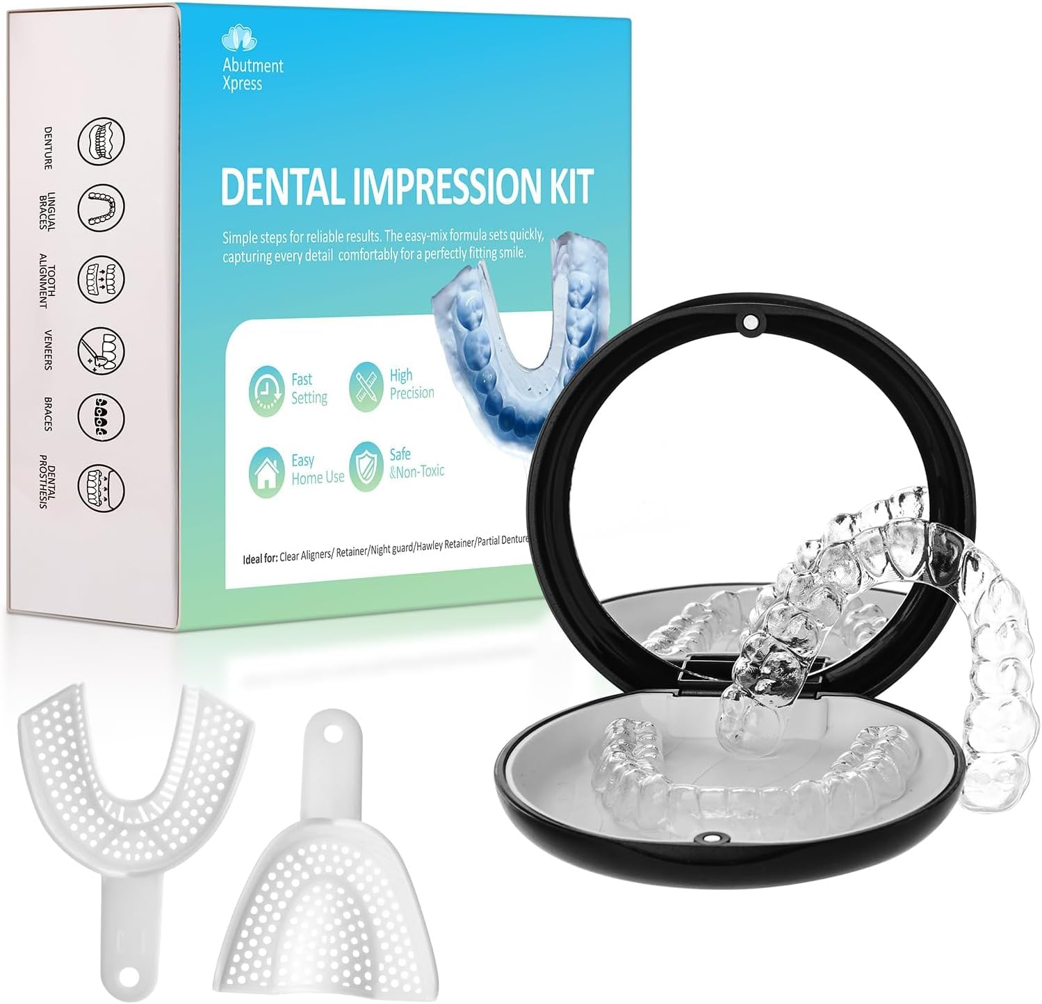 Custom Retainer Upper and Lower Clear Retainer Set and Ideal for Daytime or Overnight Wear