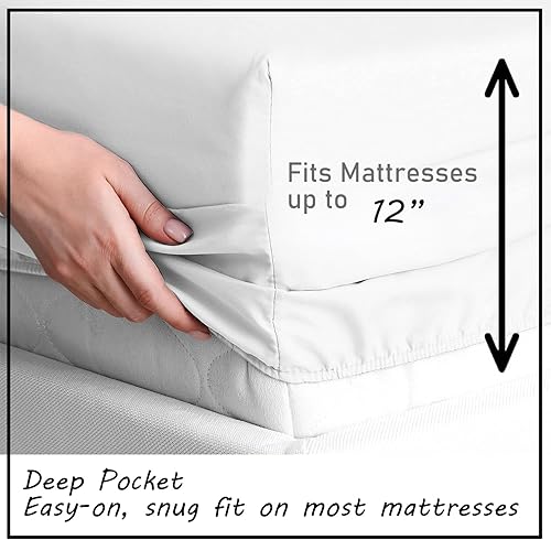 Miniatura 4 de Dalmatian - Juego de sábanas para perro, sábanas y fundas de almohada estampadas de 4 piezas, sábana bajera ajustable de microfibra suave con