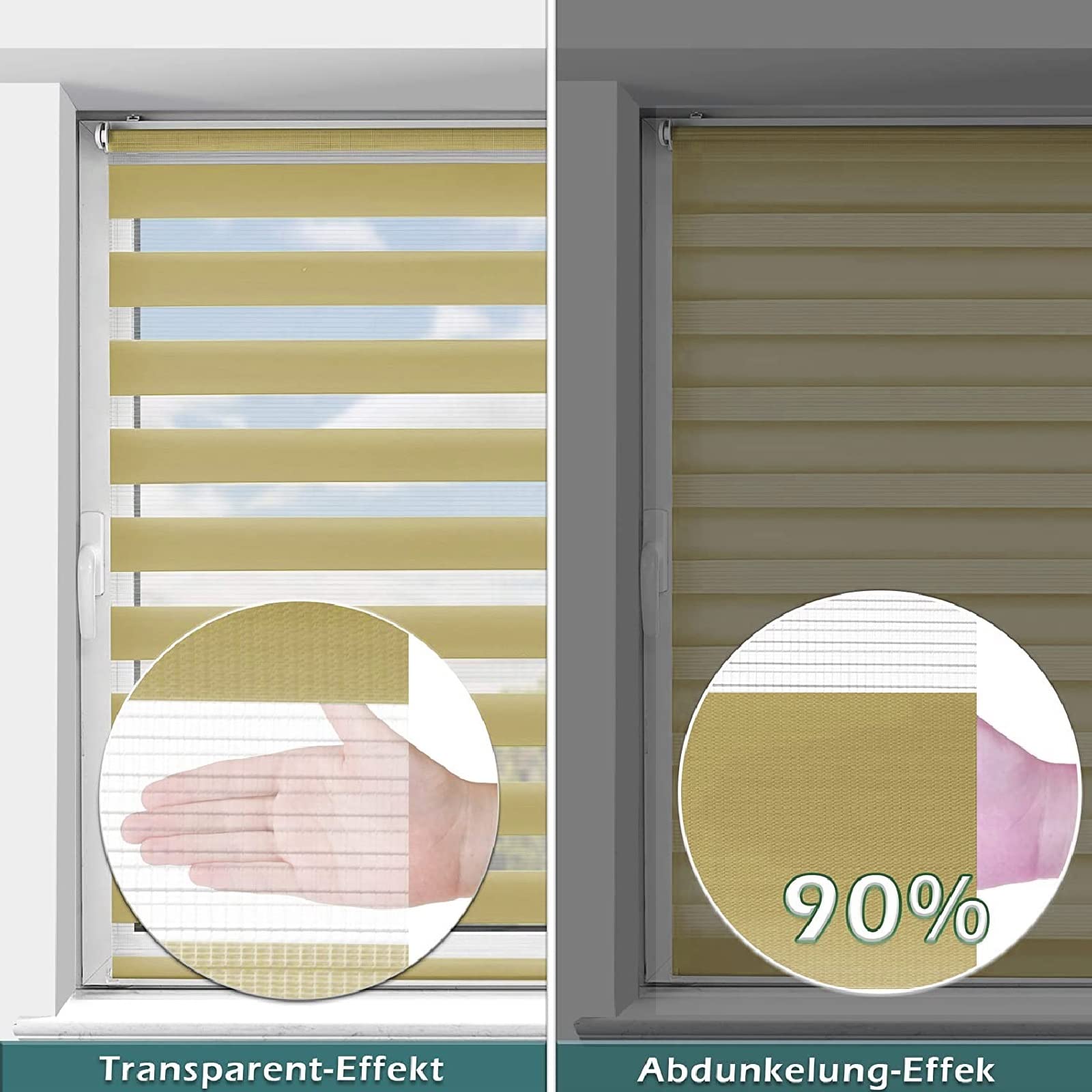 Estor enrollable opaco de tela impermeable 120 x 280 cm para baño y oficina, color beige