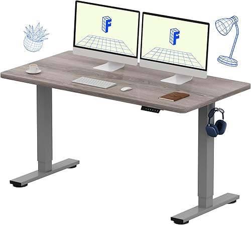 Miniatura 49 de FLEXISPOT EN1 - Escritorio eléctrico de altura ajustable de una pieza de 48 x 30 pulgadas para oficina en casa (marco plateado + parte superior