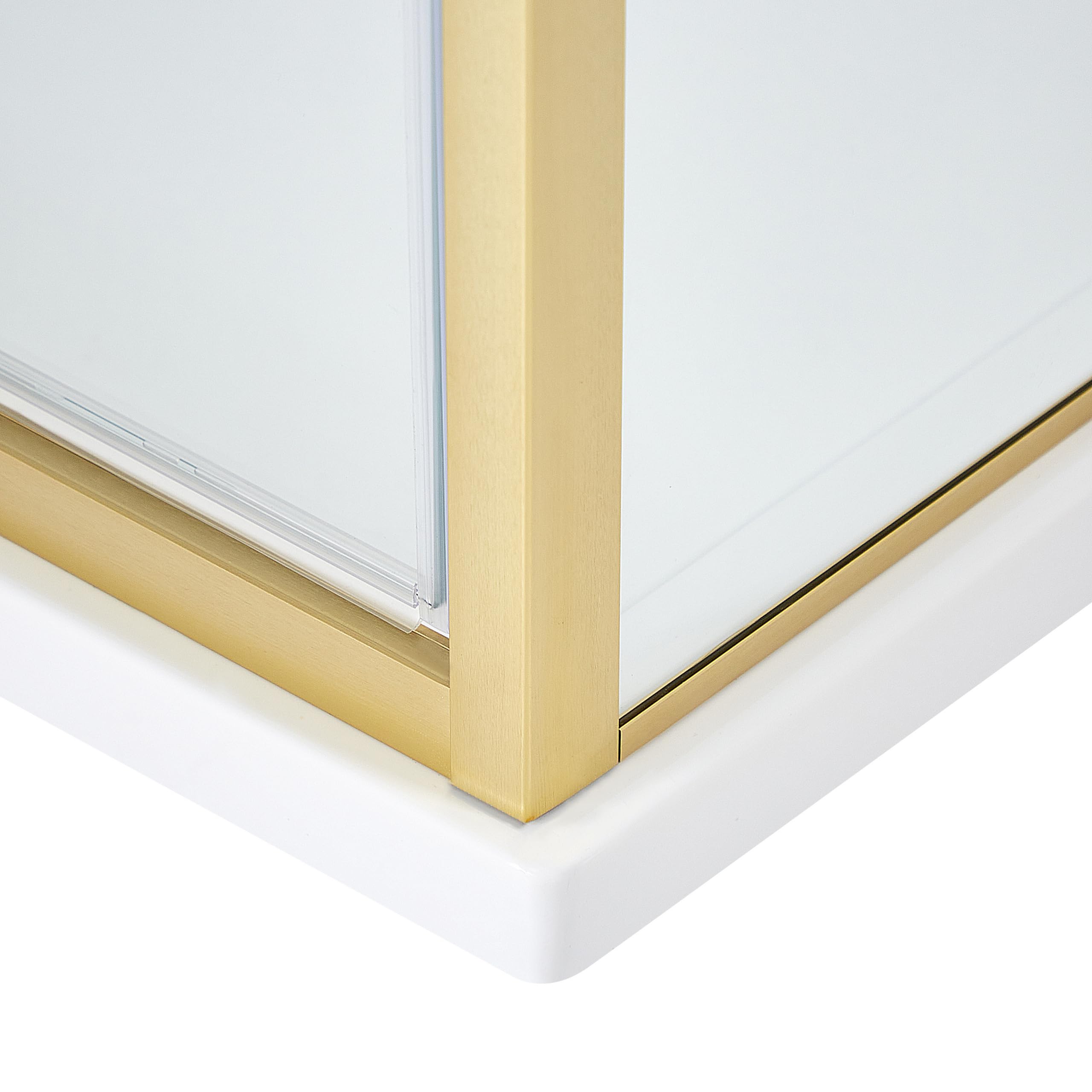 Cabina de ducha cuadrada de vidrio templado una puerta dorado 80 x 80 x 185 cm Darli