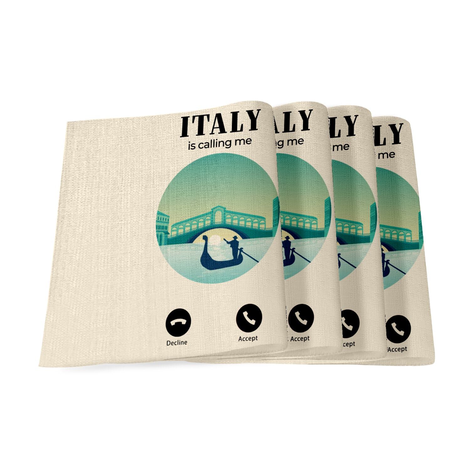 Set de table en lin Venice au grand format idéal pour vos repas de famille