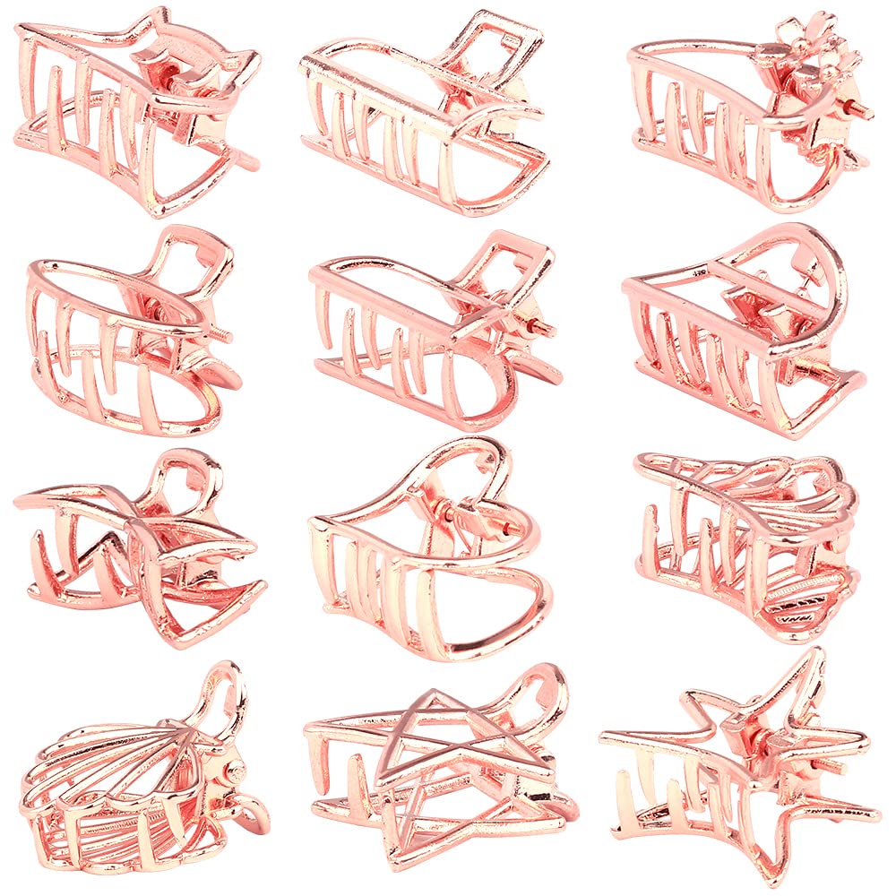Mini Metal Non-Slip Hair Claw Clips and Clamps - Thick Hair Accessories With Grip