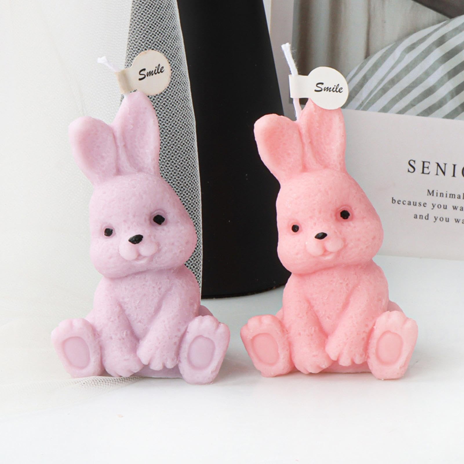 4 Stampi In Silicone Per Pasqua - Coniglietti 3D, Angelo, Castello, Per Candele, Saponi E Decorazioni - Foto 1