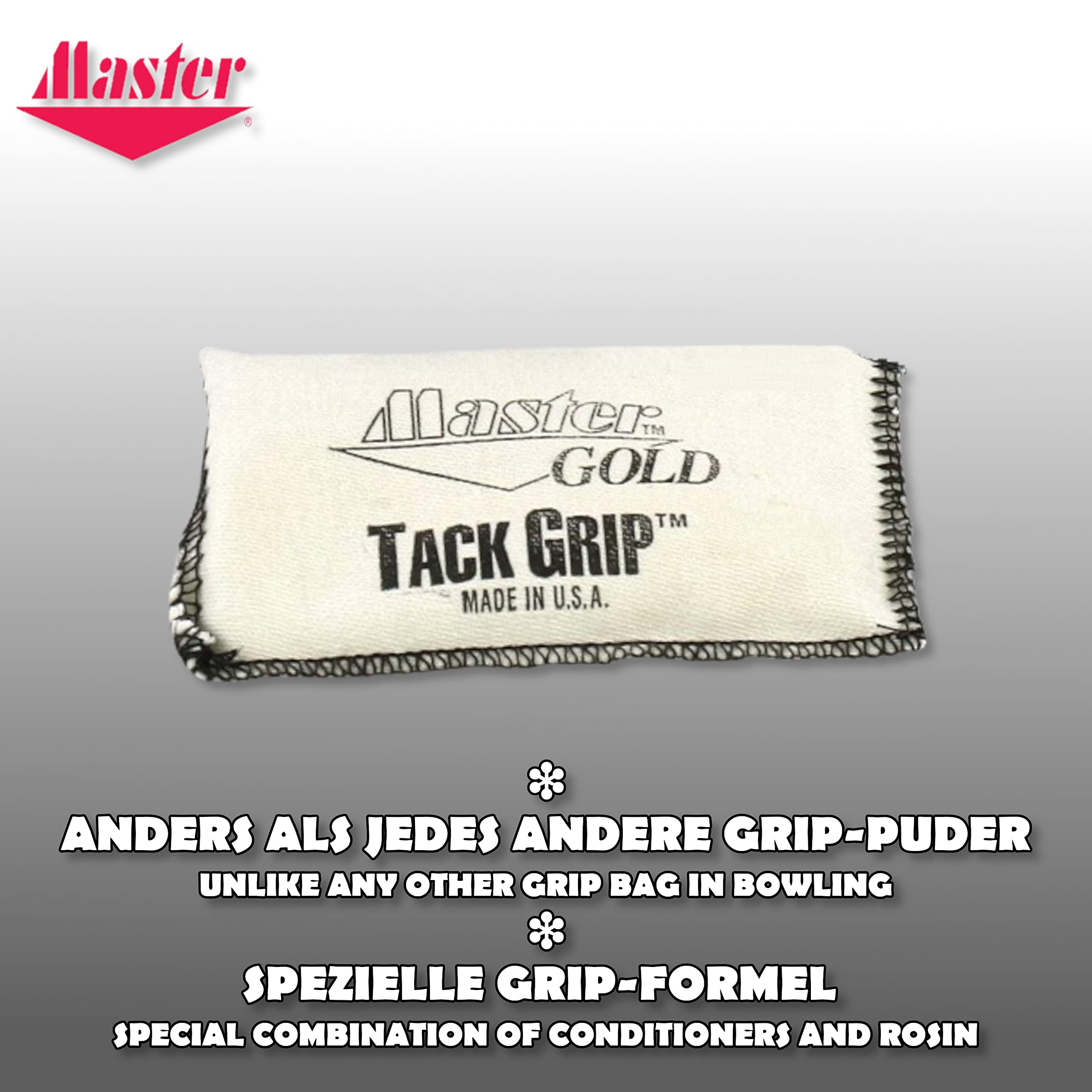 EMAX Master Gold – Tack Grip – Poudre de préhension pour sac Rosin | Poudre de craie pour une adhérence parfaite | Après-shampoing pour les mains pour bowling, golf, fléchettes, basketball, handball |