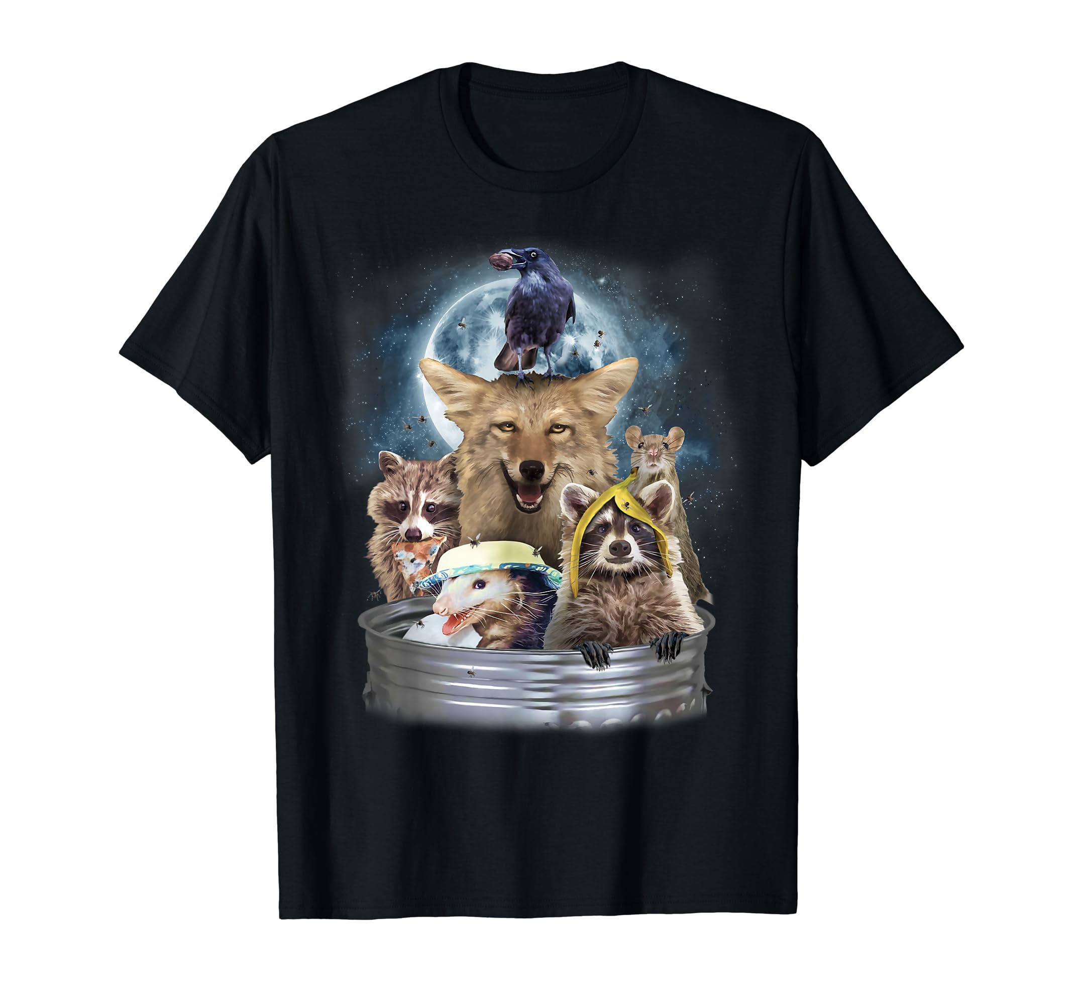 Howling at The Moon Shirt and Apparel Co.Trash Animals Howling at the Moon Shirt - Funny Team Trash T-ShirtOEKO-TEX STANDARD 100