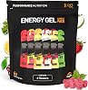 TORQ Running Gels with Caffeine & Electrolytes - 2:1 Maltodextrin: Fructose for Endurance Sports & Optimal Performance | Energy Gels for Running, Cycling & Sport - 89mg Guarana | 6 Pack Sample Box