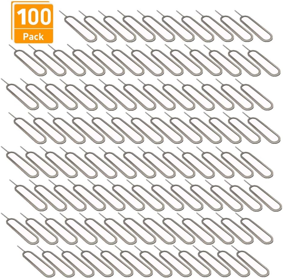 Sim Card Tray Eject Pin, GVKVGIH Removal Tool Needle Ejector for Smartphones, iPhones, Samsung Galaxy, iPads, HTC, Huawei 100-Pack