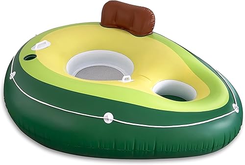 Anillo de natación inflable con portavasos, tubos de río resistentes para flotar, tubo ideal para flotar, ríos flotantes y flotadores de río para