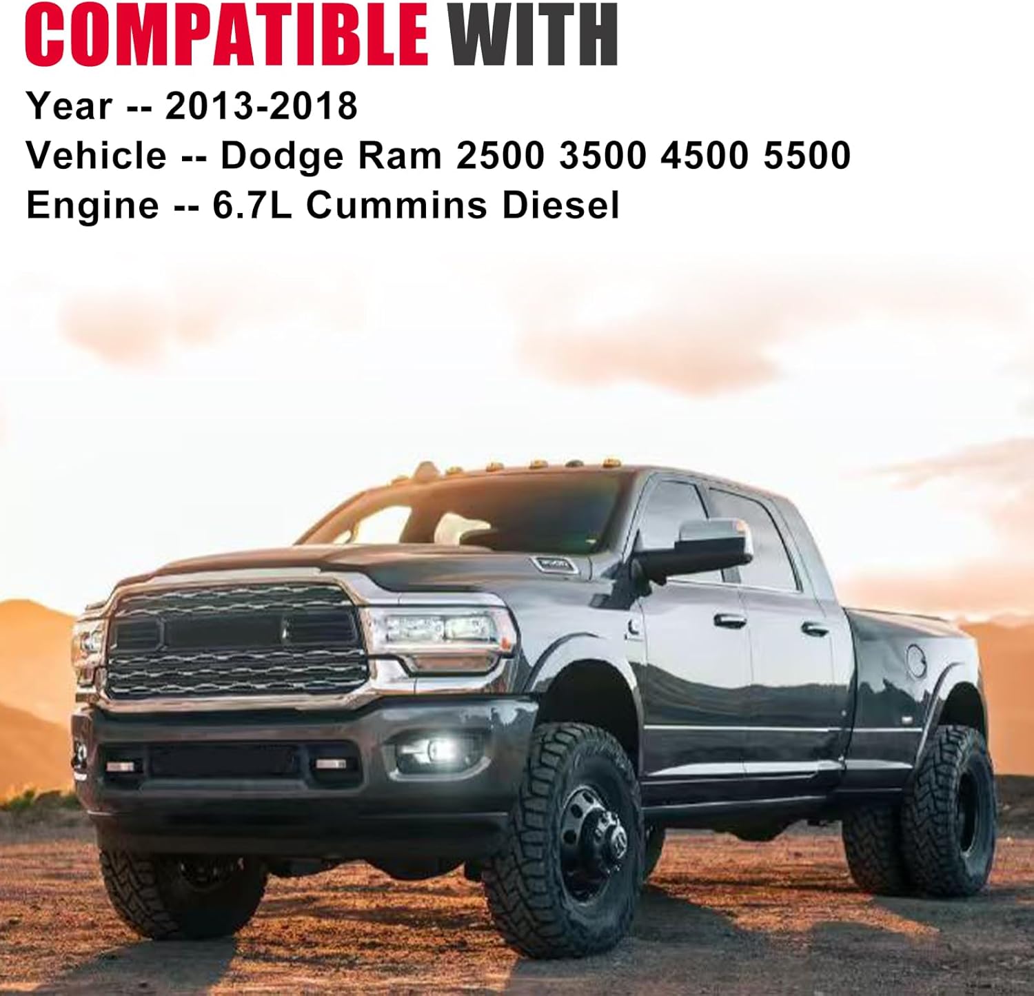 6.7L Cummins Fuel Filter Oil Filter Air Filter and Cabin Air Filter Kit Compatible with 2013-2018 Dodge RAM 2500 3500 4500 5500 Diesel Replaces 68197867AA 68157291AA 5083285AA 53034051AB 68406048AA