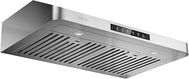 VIKIO HOME Under Cabinet Range Hood 30 Inch, 980CFM Fast Venting Ducted, Kitchen Hood With 3 Speed Gesture Sensing & Touch Control, Stainless Steel Stove Vent Hood With LED Light And 2 Baffle Filters