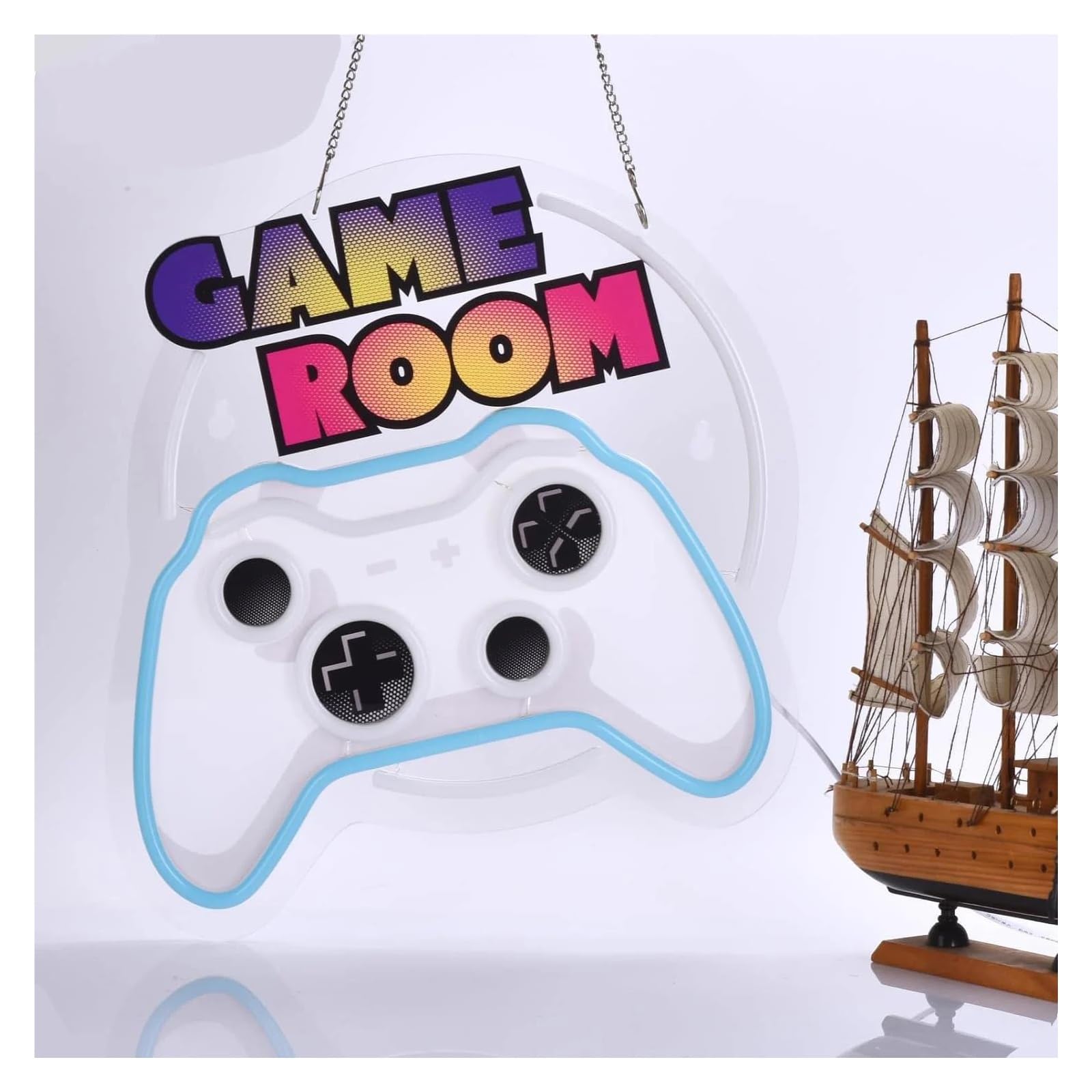 Luci al Neon Da Parete Insegna Al Neon Per Giocatori Di Videogiochi, Insegna Al Neon Per Controller Di Videogiochi Per La Decorazione Della Sala Giochi 37cmх32cm