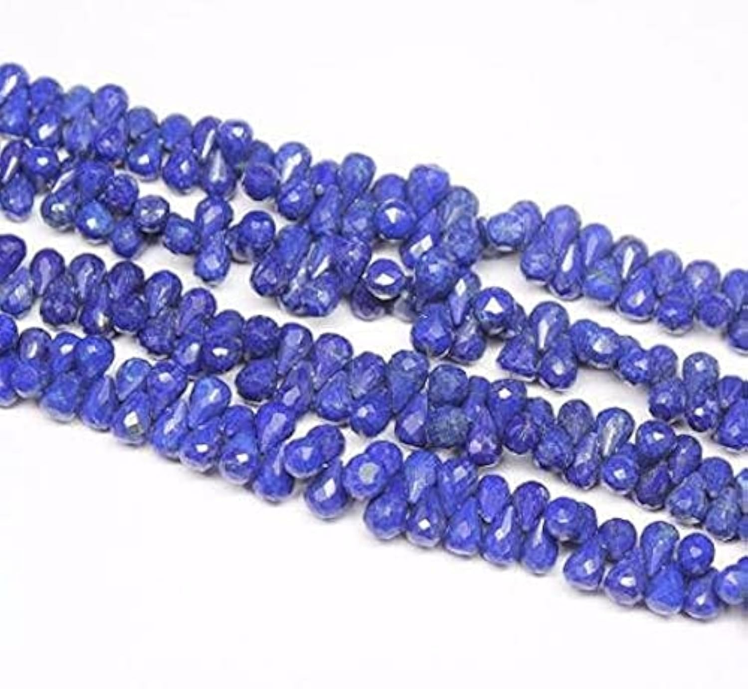 Lapis-lazuli naturel perle goutte facettée 8mm 5mm pierre bleue pour loisirs créatifs