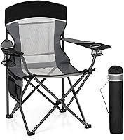 Vista 10 de HIGH POINT SPORTS Oversized Portable Mesh Camping Folding Chair