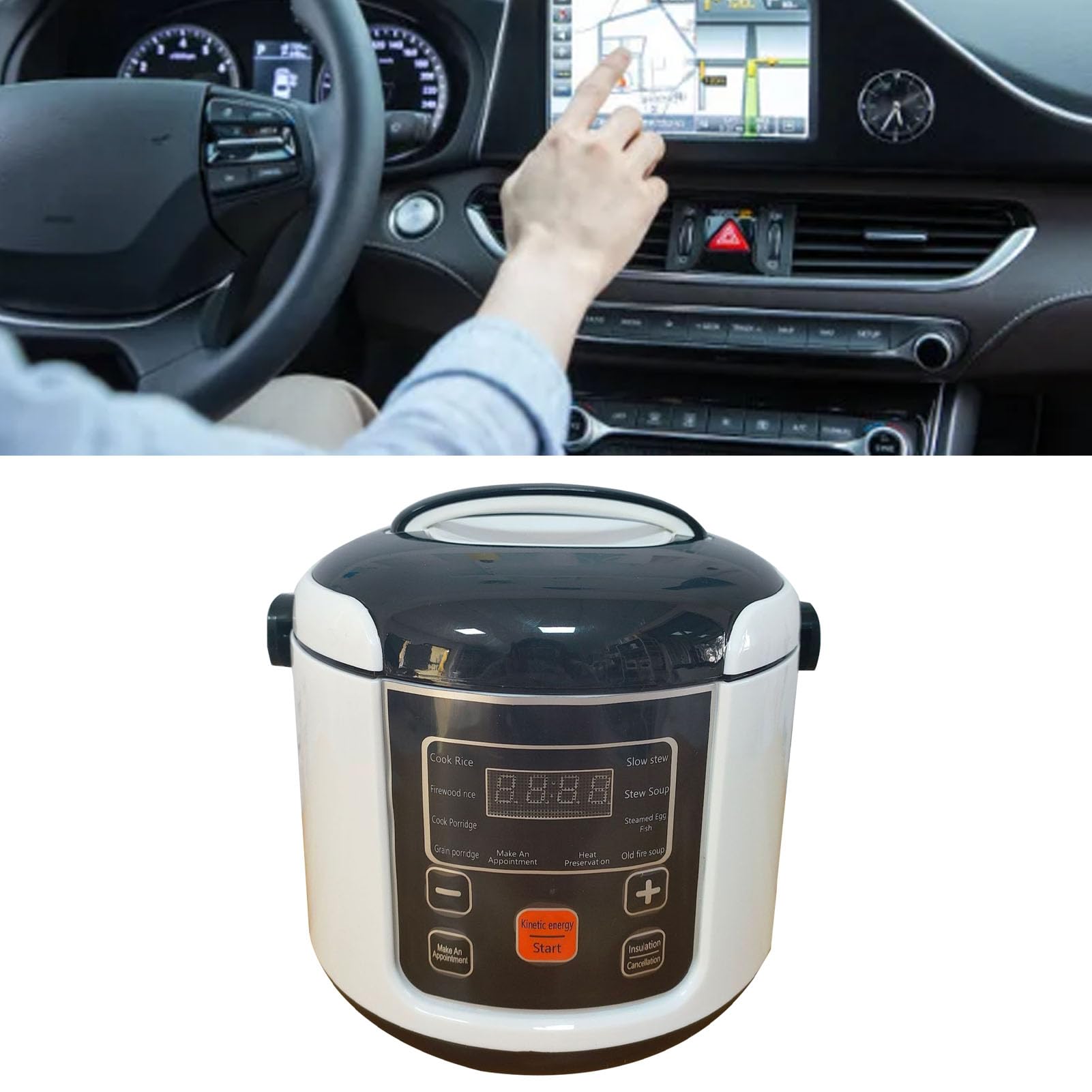 Respicefinem Mini Olla Arrocera Olla Arrocera Eléctrica Pequeña De 2 L con Función De Mantener Caliente para Viajes, Acampadas Y Uso Doméstico, Adecuada para 2 A 4 Personas, 24 V (24V)