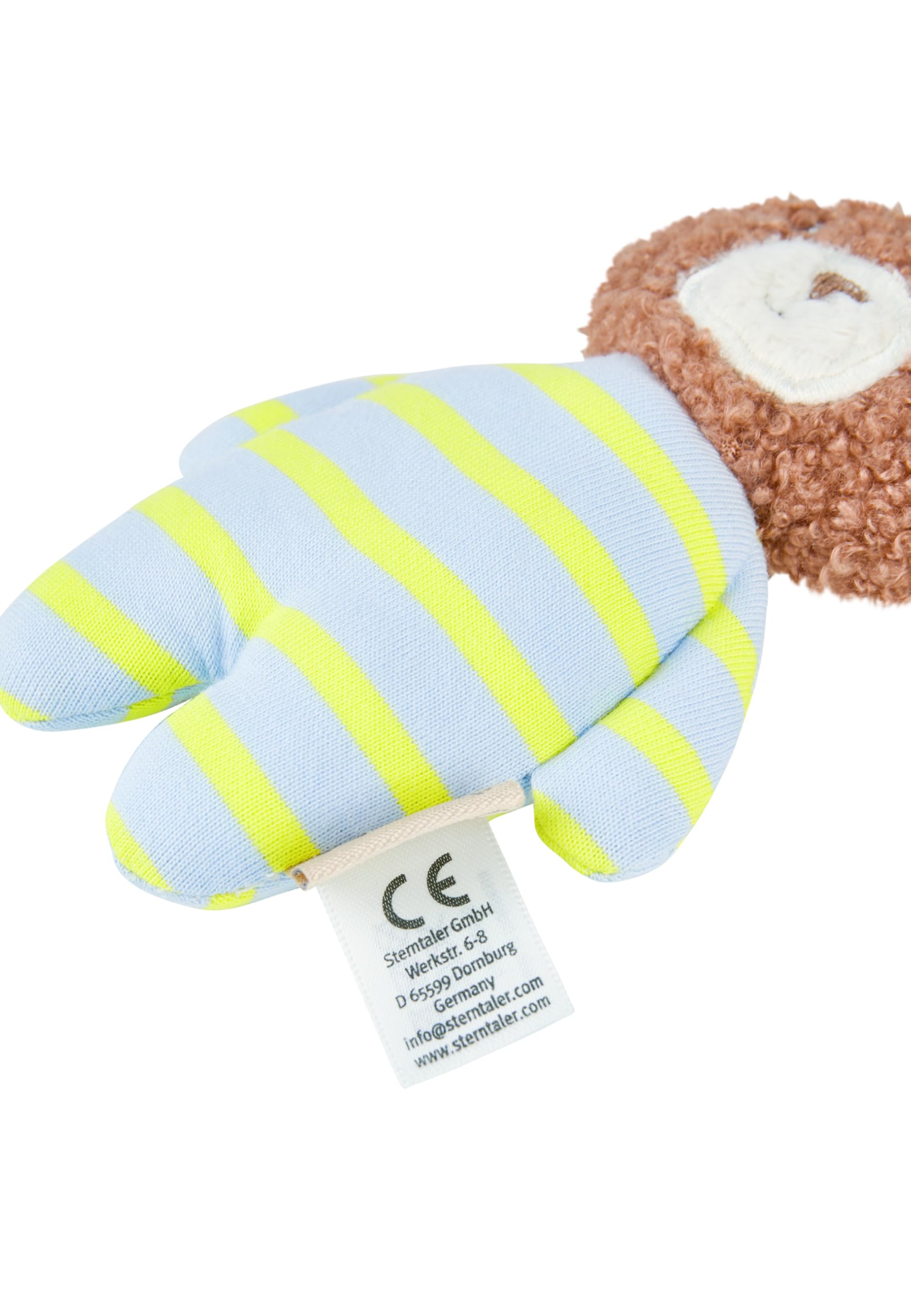 Sterntaler Spielbogen Bär Bob, Baby-Spielbogen mit Patchwork-Design, Stickmotive, Spiegel, Rassel, Quietsche und Knisterpapier, abnehmbarer Bogen und Spielteile, wattiert, 100×80×3 cm, bunt